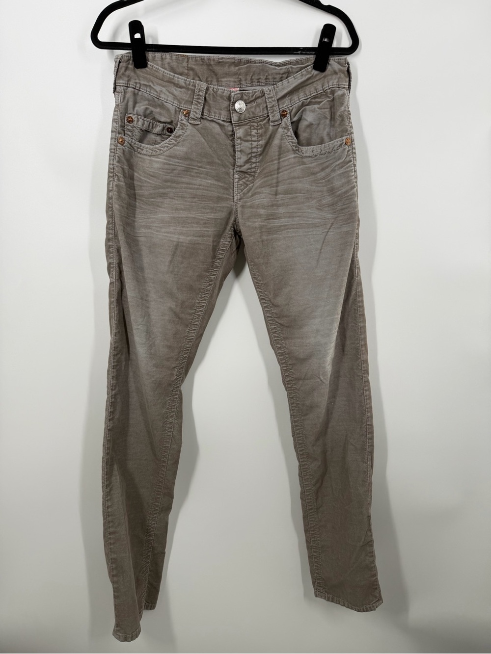 True Religion Geno Gray Corduroy Slim Pants
